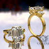 Emerald cut Gold Engagement Ring - 16GG93